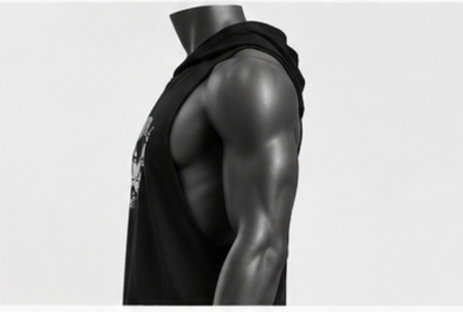 Waistcoat Vest Hipster Sportsman Summer Hooded Gym